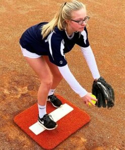 Portolite Spiked Short Softball Pitching Mat