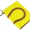 Leather Softball ID Holder & Keychain