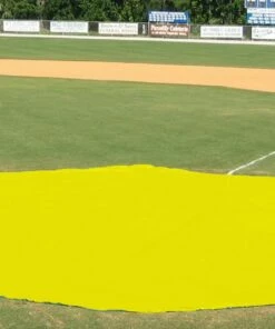 Aer-Flo WWV1818, 18' diam. Wind Weighted Mound/Homebase Tarp, 65 lbs -Cheap Softball Store a15 709yel 1