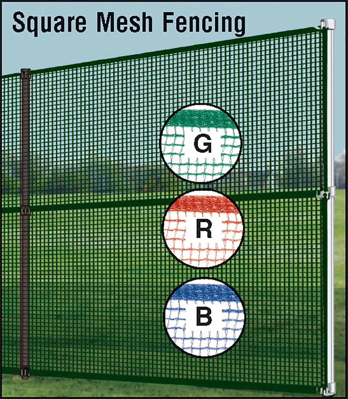 150' Portable Temporary Mesh Outfield Fencing w/ Ground Sockets Blue 2 150' Portable Temporary Mesh Outfield Fencing w/ Ground Sockets Blue - Image 2