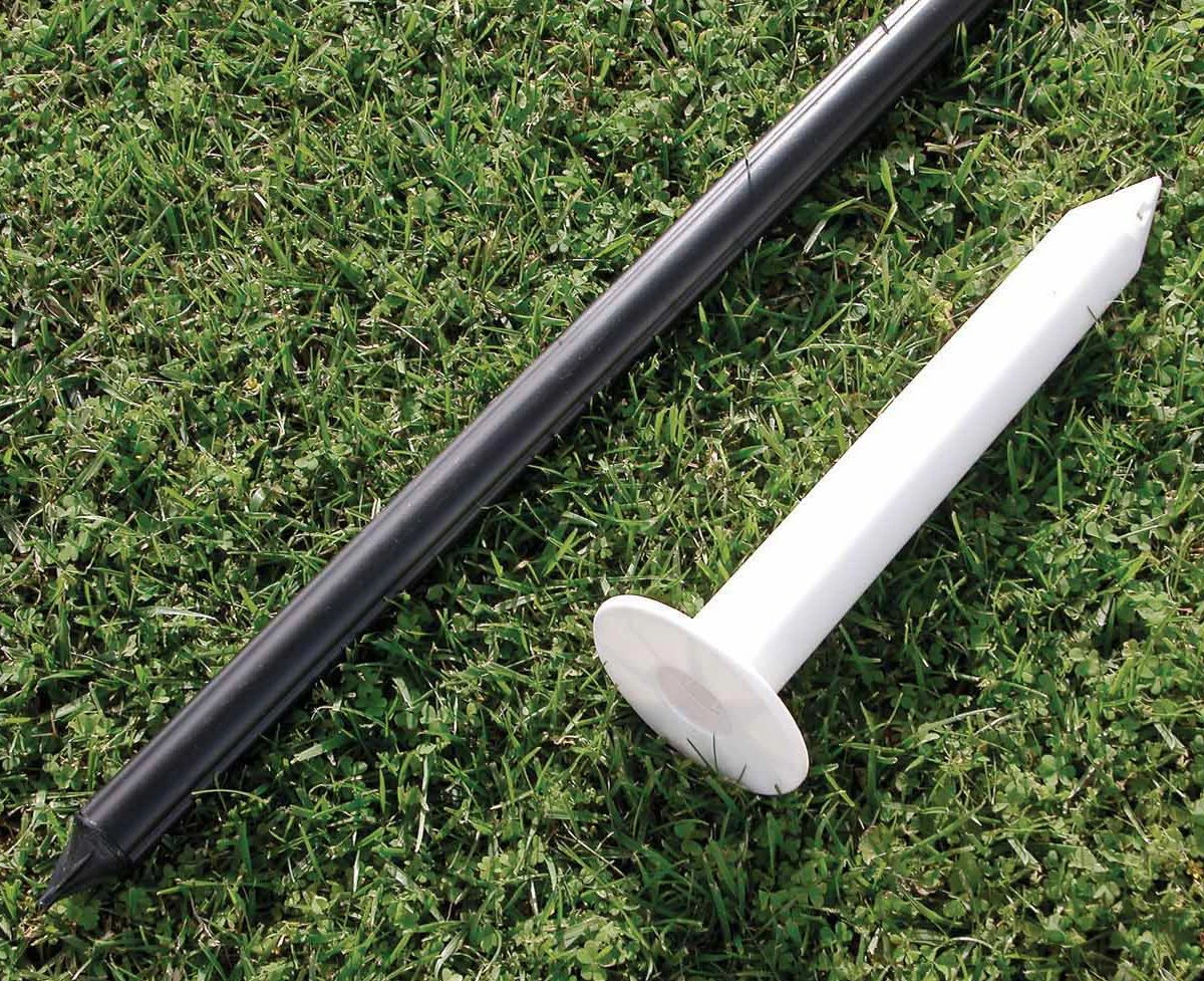 150' Portable Temporary Mesh Outfield Fencing w/ Ground Sockets Blue 4 150' Portable Temporary Mesh Outfield Fencing w/ Ground Sockets Blue - Image 4