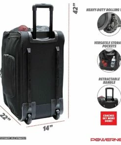 POWERNET Rolling Baseball/Softball Ball Bucket Caddy -Cheap Softball Store a31 020 02