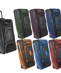 Bownet Commander Wheeled Catcher's Equipment Bag, 38"x17"x12" Royal -Cheap Softball Store a32 014 colors