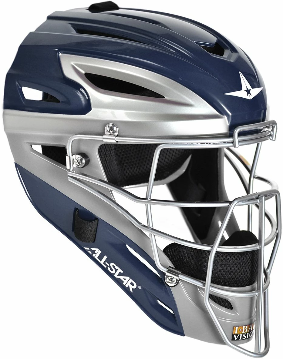 All Star MVP2510TT Two-Toned Catcher's Helmet, YOUTH Navy/Silver 1 All Star MVP2510TT Two-Toned Catcher's Helmet, YOUTH Navy/Silver