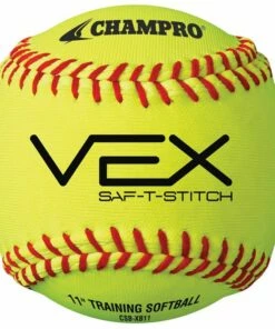 Champro 11" (dz) VEX SAF-T-STICH Soft Core Practice Softballs, CSB-XB11