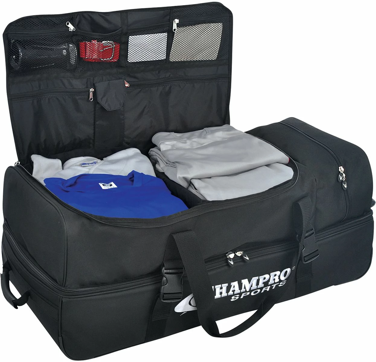 Champro Catcher/Umpire Wheeled Equipment Bag, 36"x16"x14" Black 2 Champro Catcher/Umpire Wheeled Equipment Bag, 36"x16"x14" Black - Image 2