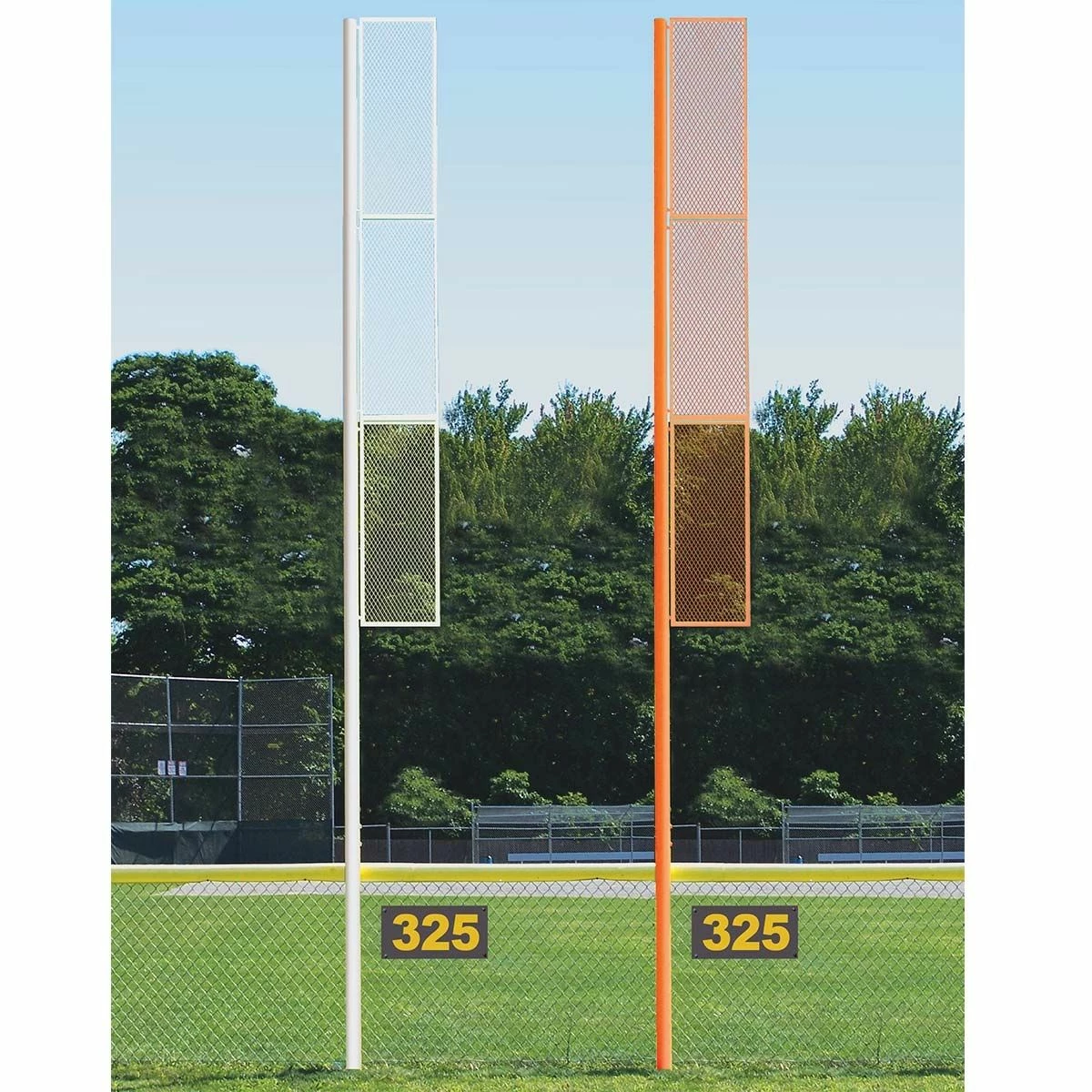 Jaypro 20' Collegiate Softball Foul Poles, SBCFP-200 Orange 1 Jaypro 20' Collegiate Softball Foul Poles, SBCFP-200 Orange