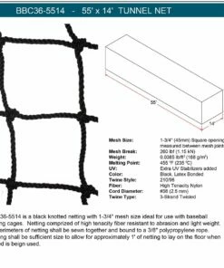 55' & 70' Jaypro All Star Batting Tunnel Nets, #36 Thread Count -Cheap Softball Store a32 866 5514