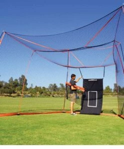 BOWNET Big Daddy Baseball/Softball Backstop -Cheap Softball Store a32 918withguy 16