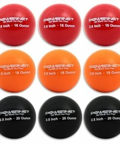 POWERNET Heavy Weighted Training Baseball Set, 2.8", 9pk