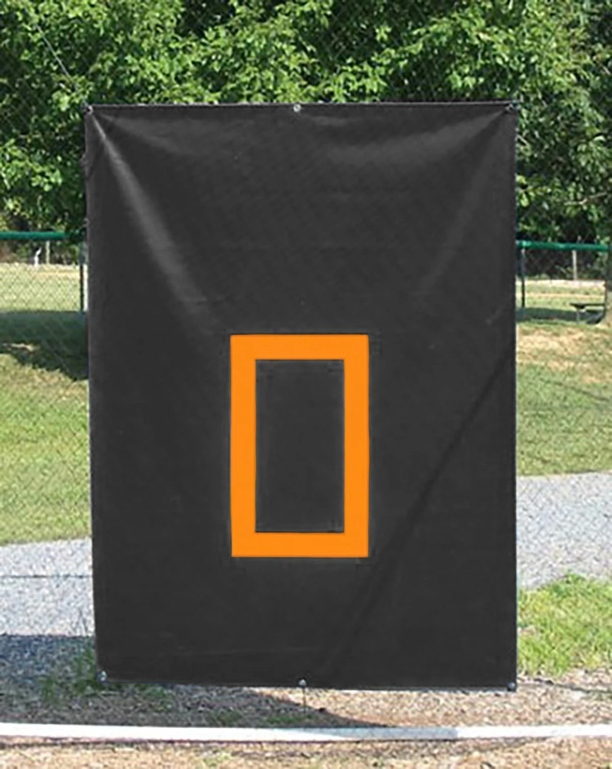 CageSaver Batting Cage Backdrop Protector, 30 oz Black/Orange 2 CageSaver Batting Cage Backdrop Protector, 30 oz Black/Orange - Image 2