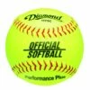 Diamond 11", 11YSC Official Synthetic Softball, Yellow