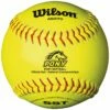 Wilson 11", 47/375 Pony Leather Fastpitch Softballs, A9275BSST, dz