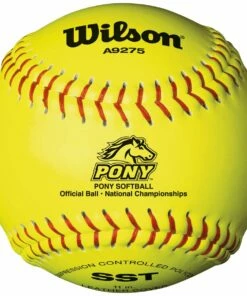 Wilson 11", 47/375 Pony Leather Fastpitch Softballs, A9275BSST, dz