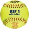 Rawlings 10" ASA RIF Level 1 Synthetic Fastpitch Softballs, dz, SR10RYSA