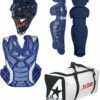 All Star CKW13.5PS Fastpitch Softball Catcher's Gear Kit, AGE 9-12 Black