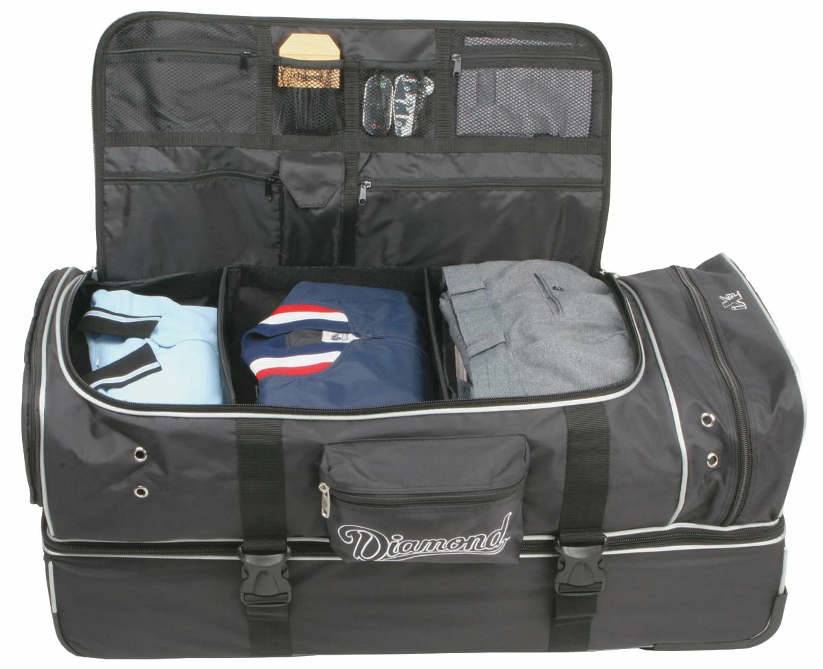 Diamond Deluxe Pro Umpire Gear Bag, 33"Lx15"Wx16"H 1 Diamond Deluxe Pro Umpire Gear Bag, 33"Lx15"Wx16"H