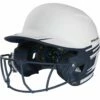 Rawlings Mach Ice Fastpitch Softball Batting Helmet w/ Faceguard Navy