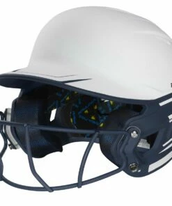 Rawlings Mach Ice Fastpitch Softball Batting Helmet w/ Faceguard Navy