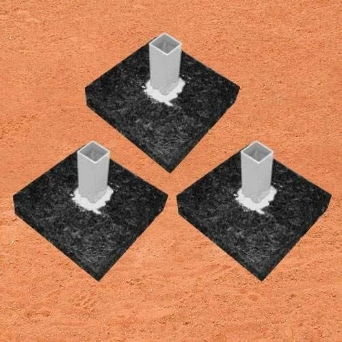 Set of 3 Rubber Baseball Base Anchor Foundations, 1269895 1 Set of 3 Rubber Baseball Base Anchor Foundations, 1269895