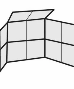 10'x10' w/ Partial Hood Permanent Baseball/Softball Backstop, BSCL10H