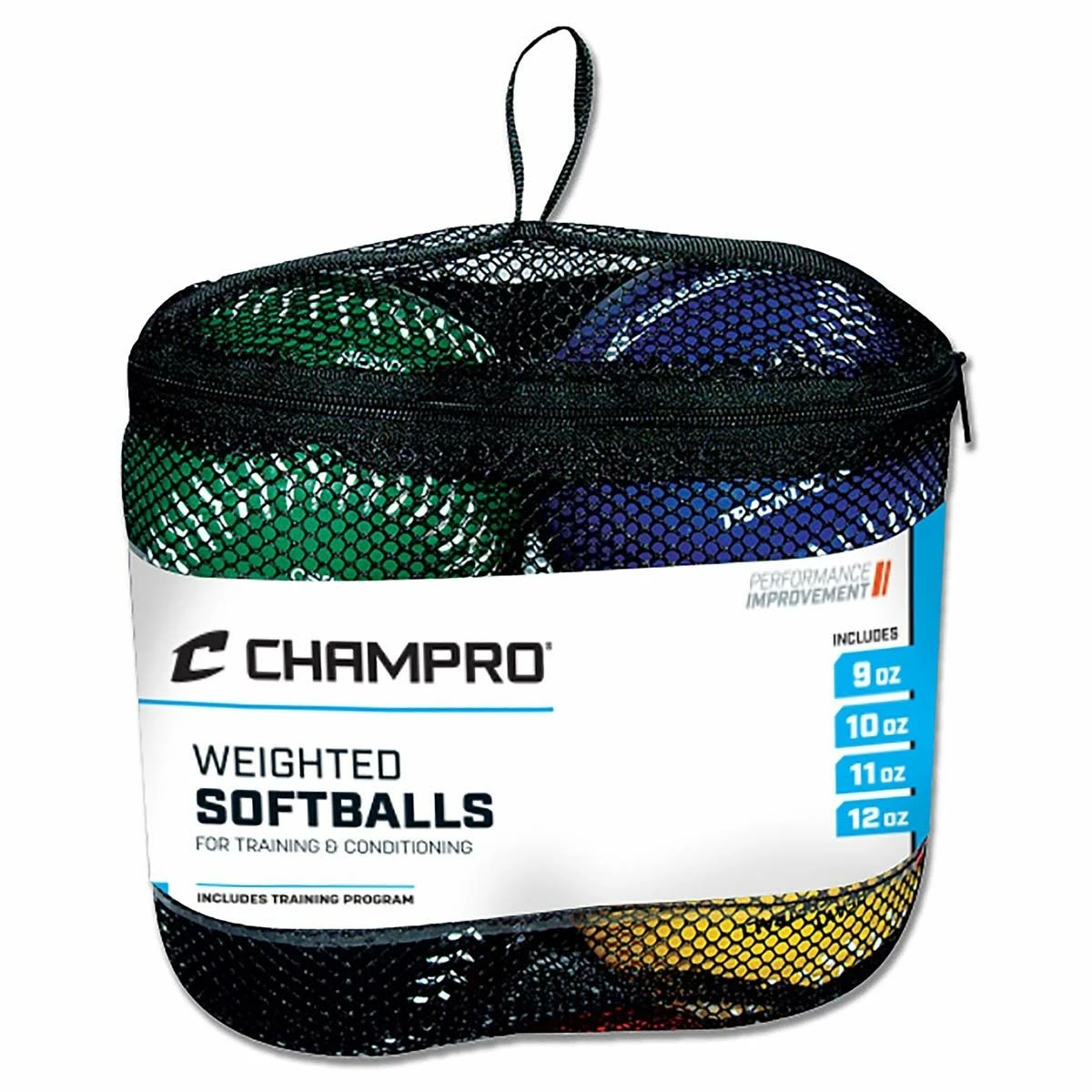 Champro 12" Weighted Leather Softball Training Set, CSB75 2 Champro 12" Weighted Leather Softball Training Set, CSB75 - Image 2