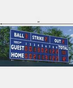 Varsity Scoreboards 3320 Baseball-Softball Scoreboard, 20'W x 8'H -Cheap Softball Store a91 162 new 21 dims