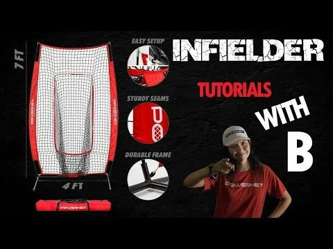 POWERNET Infielder Pop Up Net with Frame 2 POWERNET Infielder Pop Up Net with Frame - Image 2